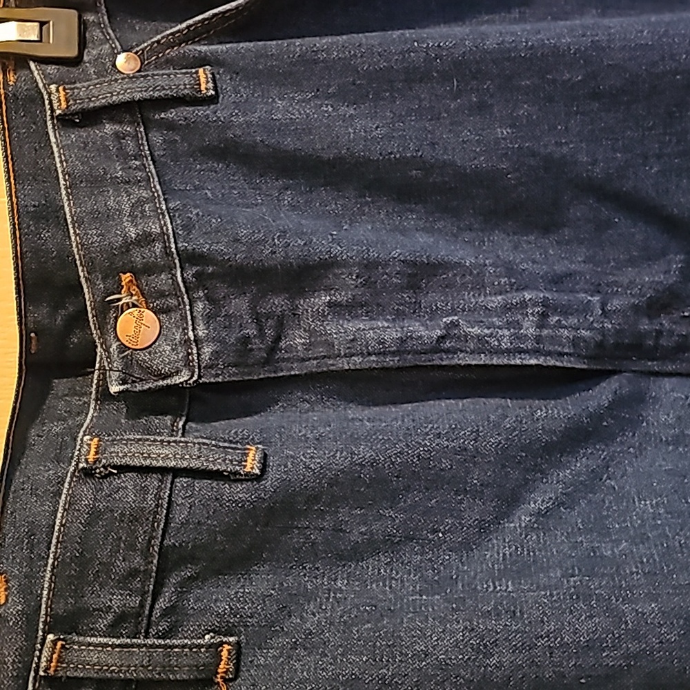 Vintage wrangler no fault jeans made in the U.S.A 42x34 - Picture 2 of 5